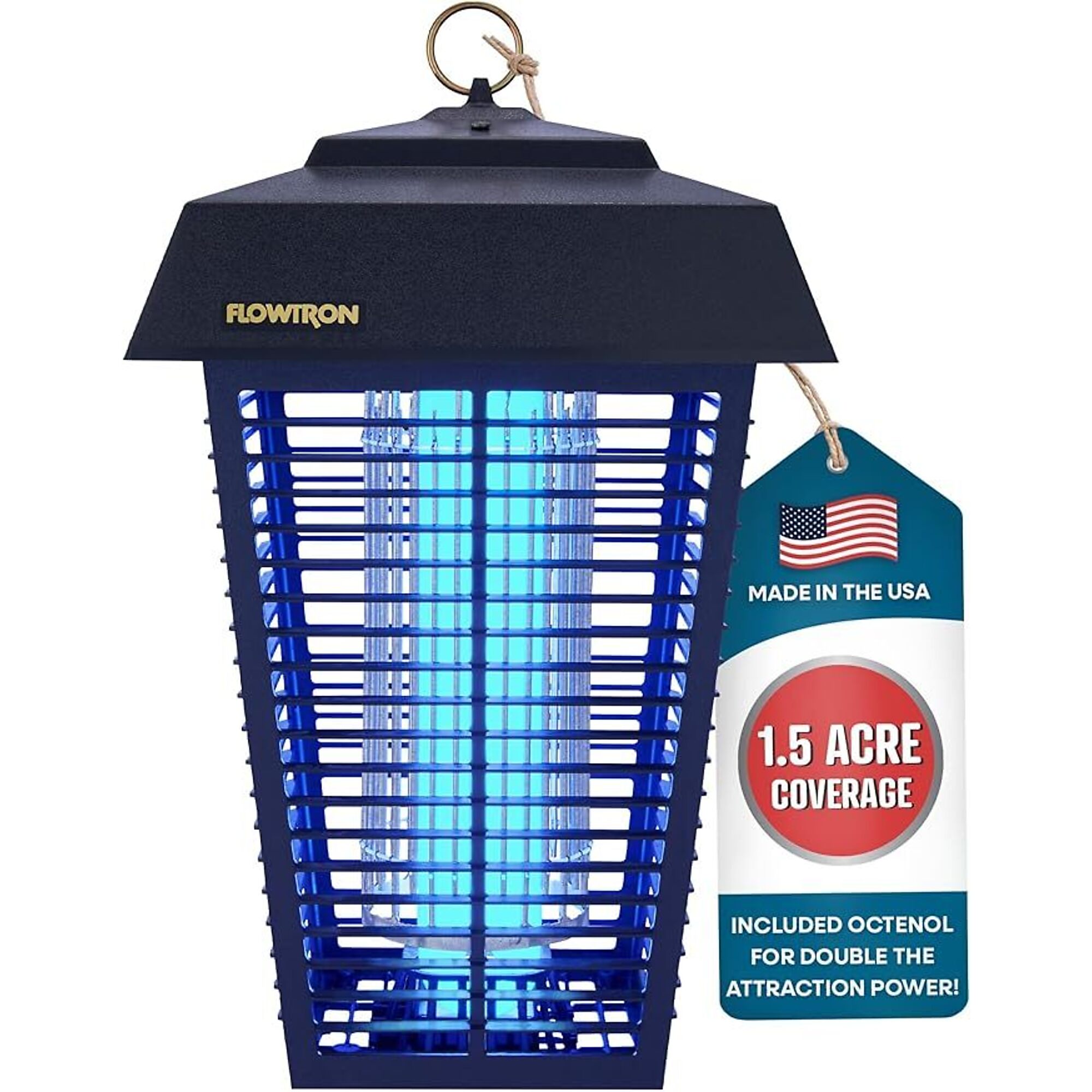 Flowtron, 80W Bug Zapper with 5600V Grid, 1.5-Acre Cover, Model# FLWBK80D